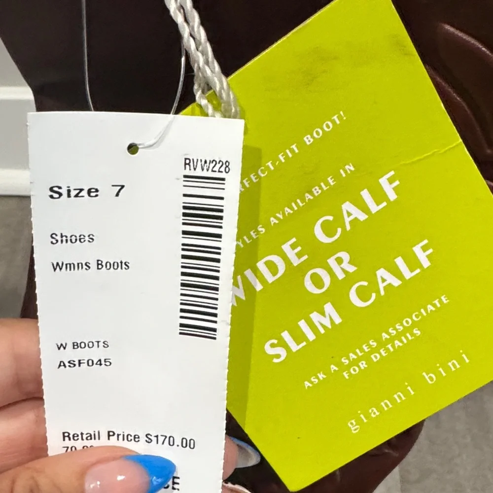 Gianni Bini Rich Brown knee high boot with back detail! - Picture 7 of 7